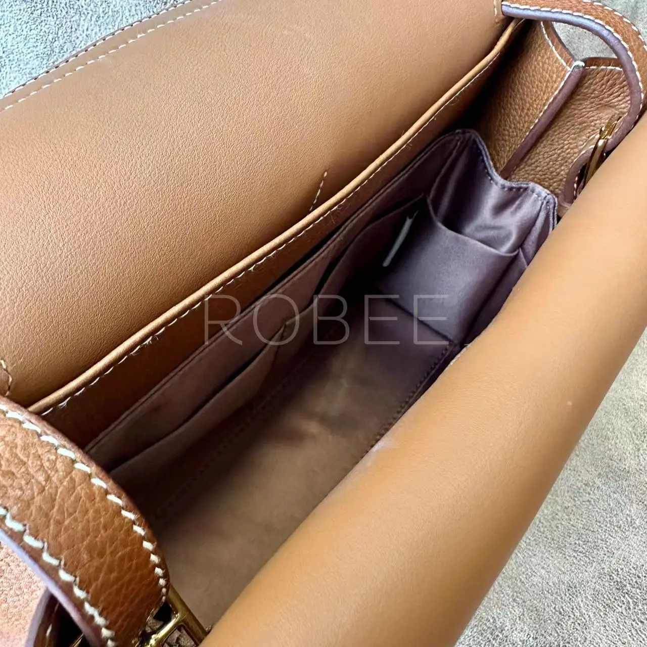 ROBEE For H Halzan 25 Organizer Insert Waterproof Design Satin fabric Premium Fits handbag innerbag 3