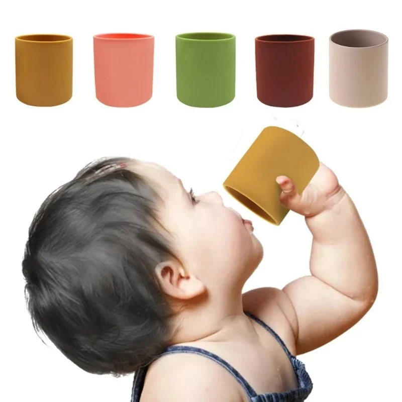 Kids Silicone Water Cups Baby Snack Cup Portable Outdoor Travel Children  Cups Teacups Drinkware Food Grade Silicone BPA FREE - AliExpress
