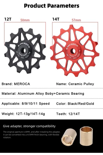 Puleggia Posteriore CNC Per Bici - Cuscinetto Ceramica 12/14T | Leggera Per MTB E Strada - Foto 13