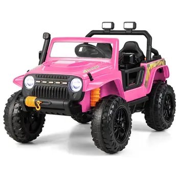 DORTALA Large Kids Electric Ride On UTV 2-Seater 12V Powered Electric UTV-Pink