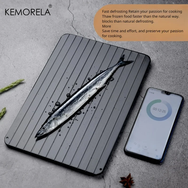 Defrosting Tray 1PCS Aluminum Alloy Fast Defrost Tray Food Meat Fruit Quick Defrosting Plate Board Defrost Tray Thaw Master Kitchen Gadgets