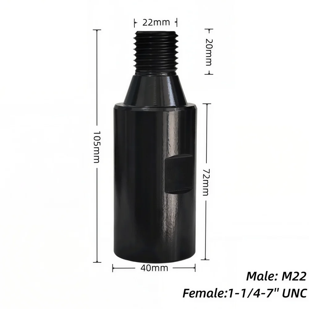 1/2Pcs 여성용 1-1/4-7''-남성용 M22 스레드 어댑터 코어 비트 다이아몬드 드릴 비트 건설 도구용 연결 변환기