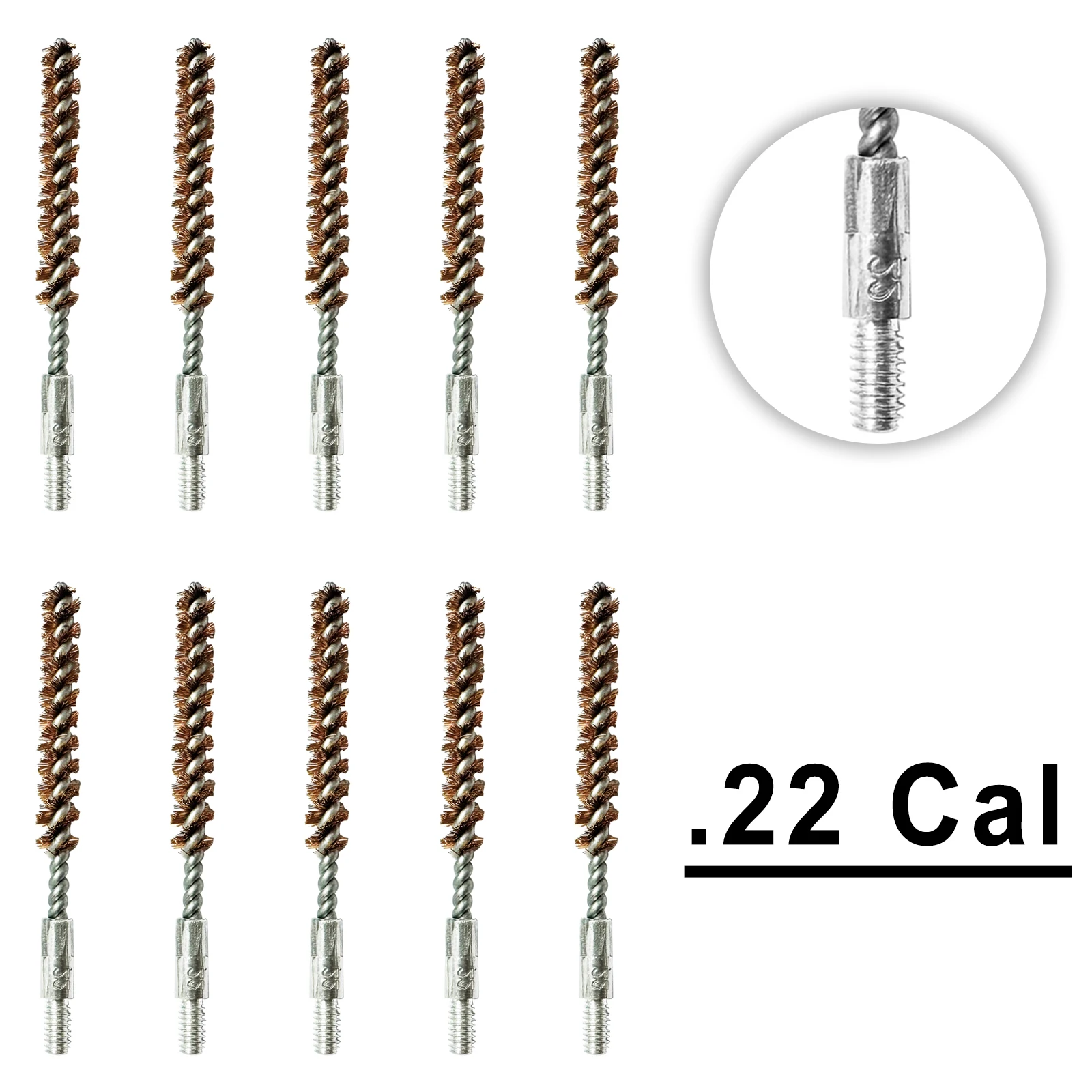 10 Pack Bronze Bore Brush 12GA .17Cal .22Cal 9mm Cleaning Brush For Pistol Rifle Cleaning Kit Thread 5-40 8-32 5/16-27 rifle cleaning kit