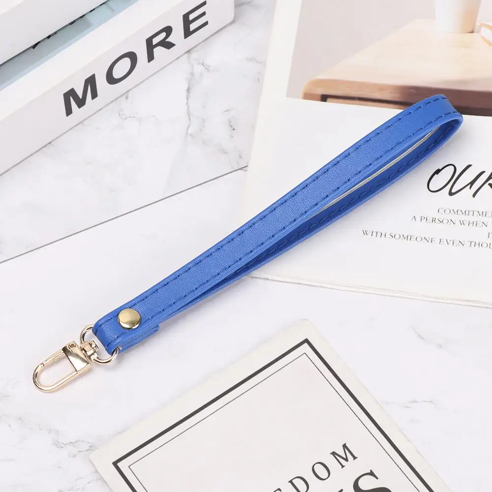 Fashion Waterproof PU Leather Wallet Strap Belt Portable Replaceable Handbag Straps Key Belt Metal Bag Wrist Strap