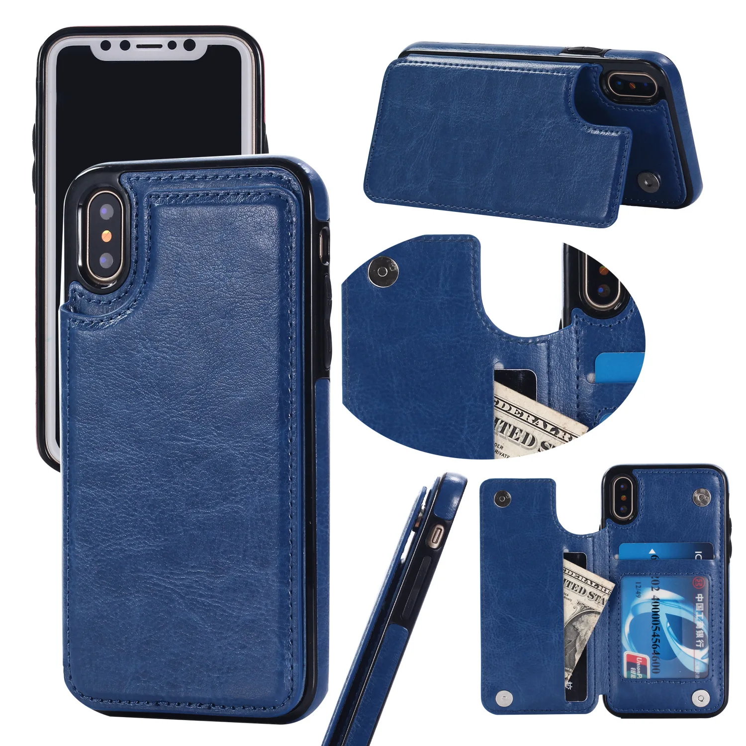 Luxurious Leather Phone Case with Card Slot and Shockproof Protection