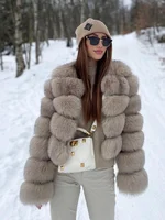 Faux Fur Short Coat Women Cropped Long Sleeve Artificial Fox Fur Jacket Women Winter Fluffy Top Thick Warm Furry Fur Outwears 1