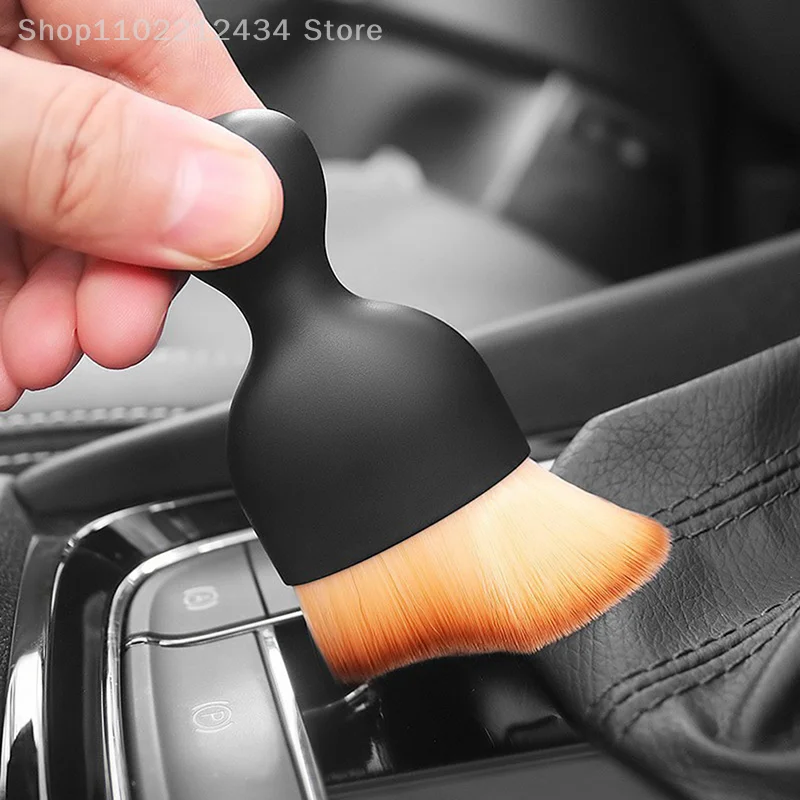 

Car Interior Cleaning Brush Center Console Clean Tool Air Outlet Cleaning Soft Brush with Shell Car Crevice Dust Removal Brush