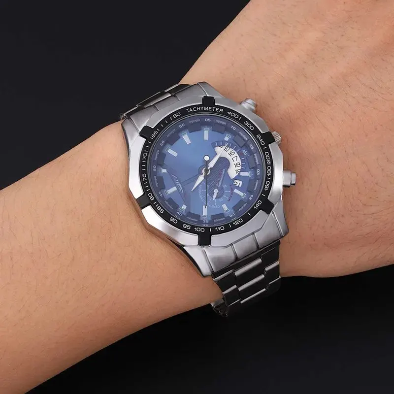 ساعات رياضية للرجال أنيقة من الفولاذ المقاوم للصدأ...