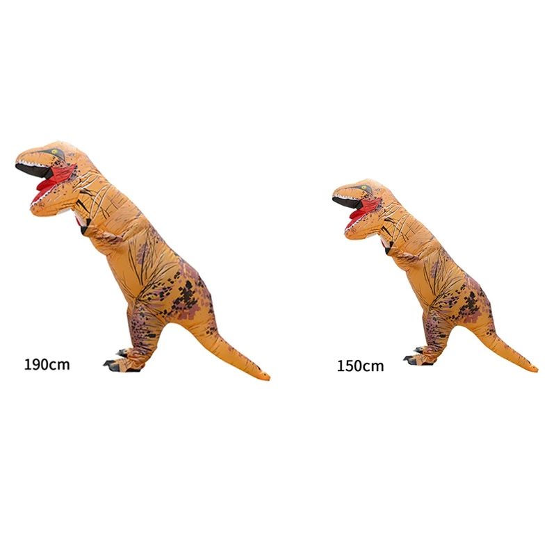 

Halloween Inflatable Dinosaur Fancy Costumes Kids Adult Tyrannosaurus Cosplay Kindergarden Mascot Performance Carnival Yellow A