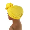 Ethnic Women's Hijabs Big Flower Turban Wrap Head Popular African Ladies Church Wedding Beanie Hat Multifunction Cap Accessories 4