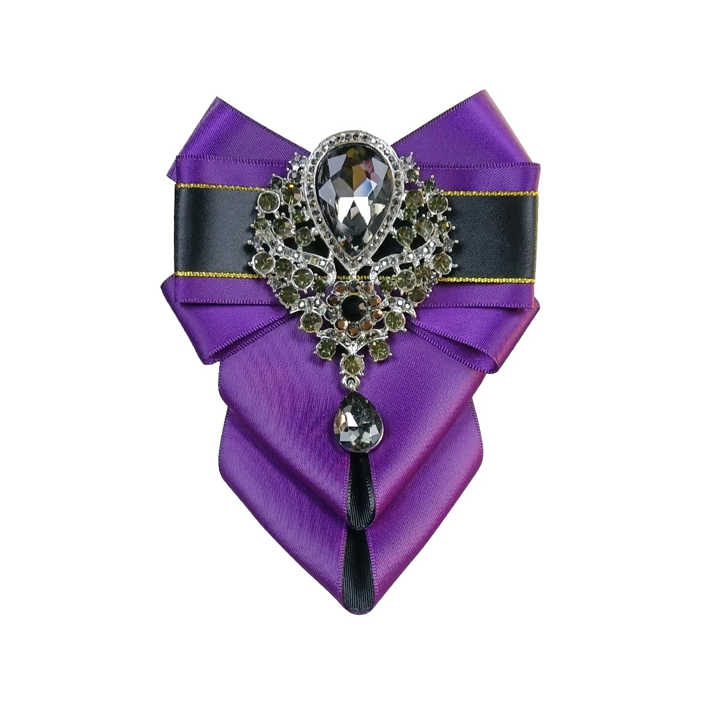 

Original New Luxury Black Rhinestone Bowtie High-end Mens Business Banquet Formal Wear Suits Jewelry Gifts Men's Wedding Bow Tie