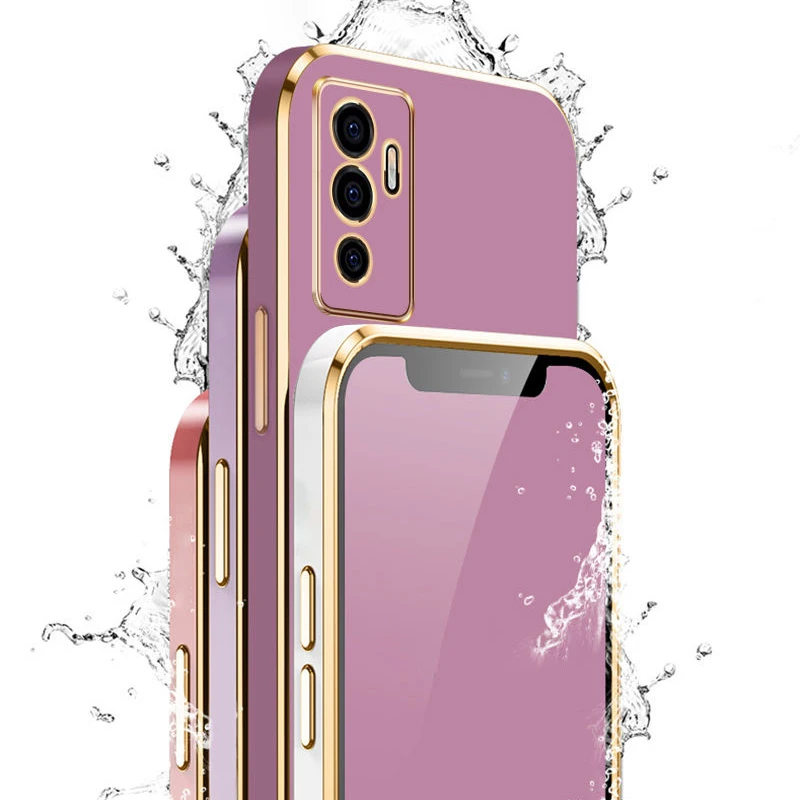 Luxury Square Plating Shockproof Phone Case - Elegant and Durable Design