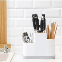Multifunction Cutlery Drainer and Organizer Knife Holder Utensils Holder Caddy for Countertop Chopsticks Spoon Kitchen Organizer 2