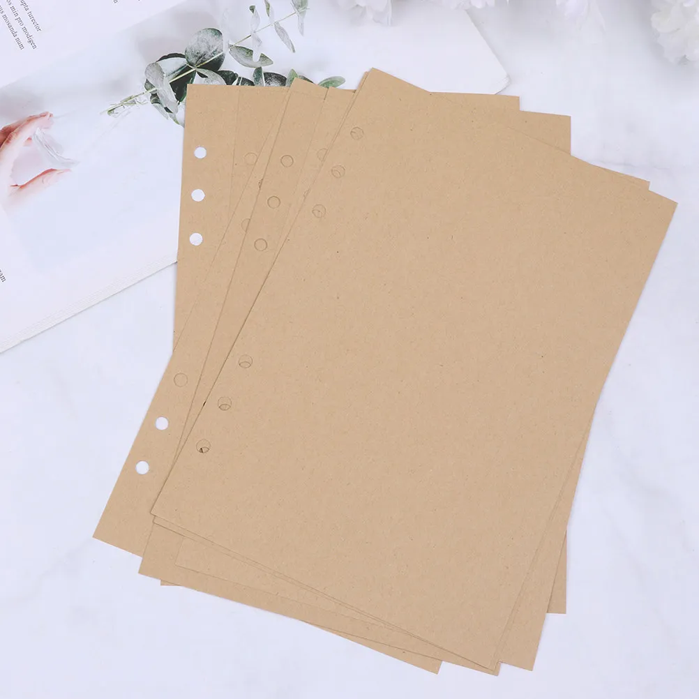 3팩 A6 스프링 노트용 리필 용지, 빈 루즈리프 코어, 내구성 강한 부드러운 필기감, 그림 그리기 가능, 여행용