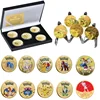 Charming Pokemon Commemorative Coin Kawaii Pikachu Patterns Gold Plated Color 29 Patterns Collection Anime Perfect Gifts 1