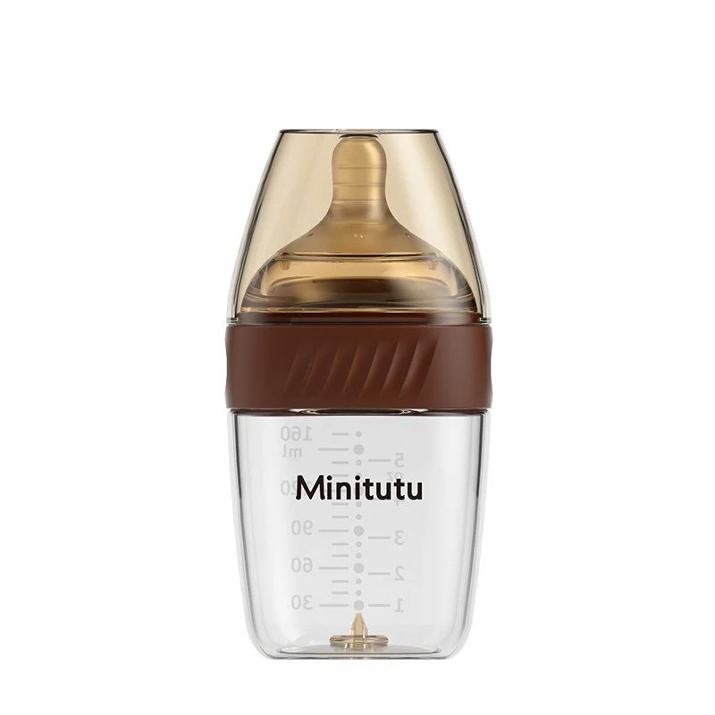 Silicon Glass milk bottle 160/240ml Wide caliber Newborn babies 0 to 6 months Anti-Colic Anti-choking