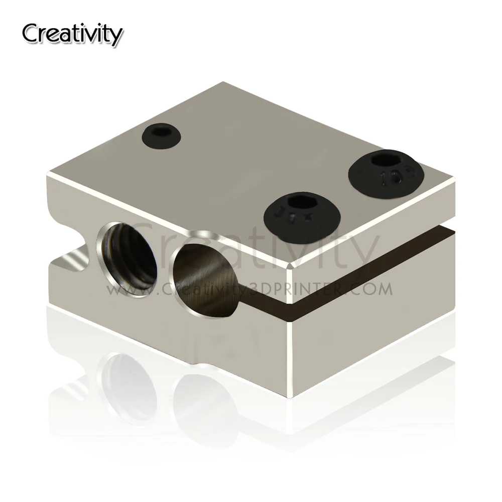 Blocco Riscaldante Vulcano Per Stampante 3D - Compatibile E3D V6/PT100, Ottone, Resistente Fino A 400°C - 5