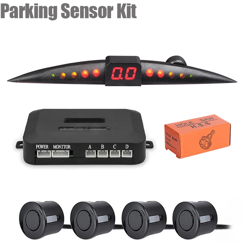 Parking Sensor Kit Car Parktronic LCD Display Beep Reverse Backup Radar