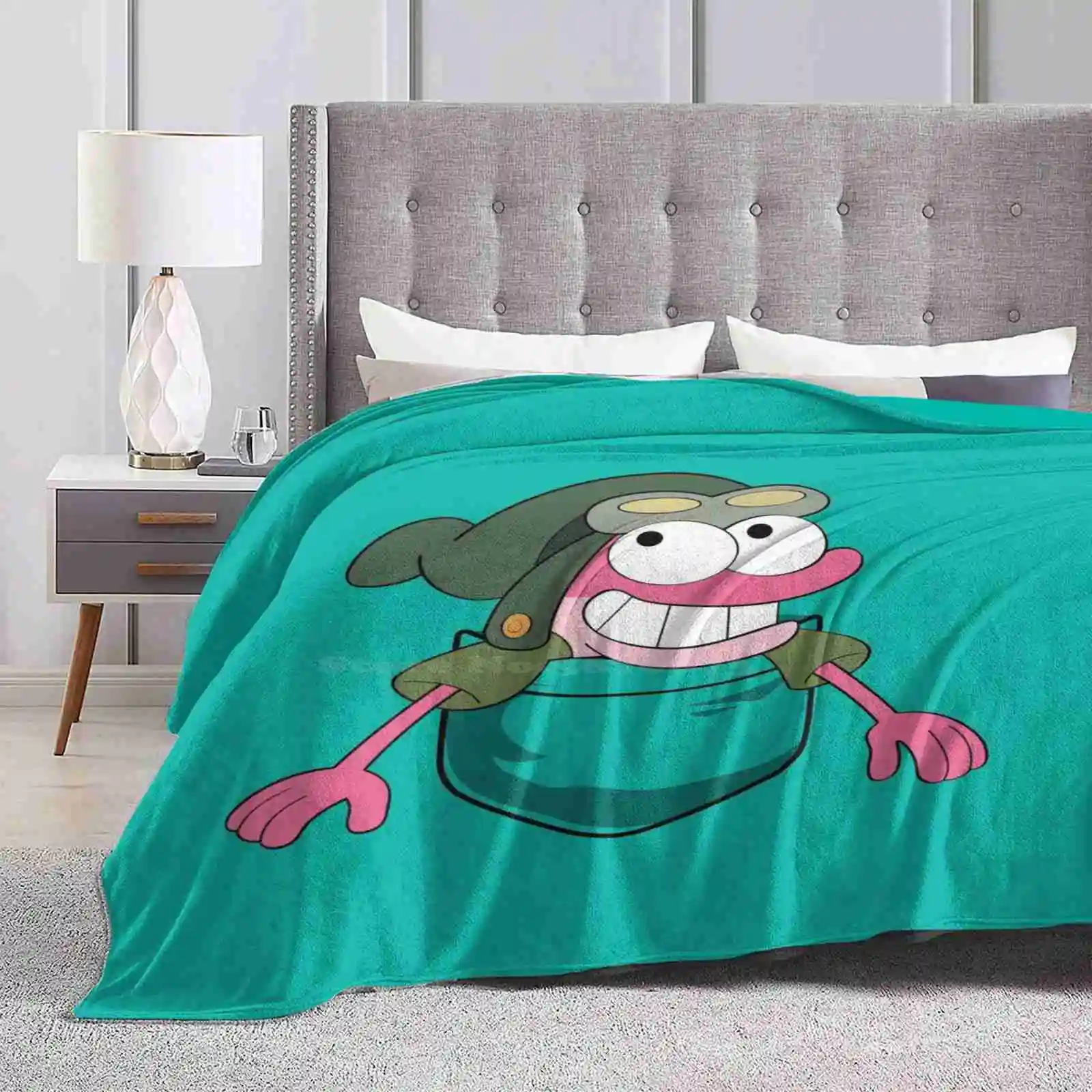Spig In Your Pocket Coperte Morbide Super Calde Gettare Su Divano/Letto/Viaggio Frogman Pink Frog Anfibia Cartoon Anne Boonchuy Magic