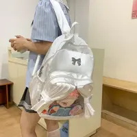 Japan Itabag Transparent Pvc Pocket Backpack School Bags For Girls Kawaii Casual Book Travel Rucksack 2024 New 1