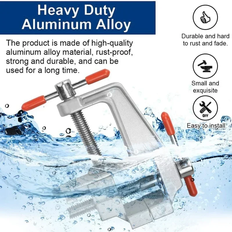Mini Bench Vise Hobby Clamp Tool 3.5" Aluminum