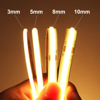 Bande LED COB 3mm 5mm 12V 24V, variable 3000K 4000K 6000K, haute densité, Flexible, pour la décoration de la maison, RA90 1