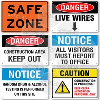 Workplace Railing Safety Metal Signs