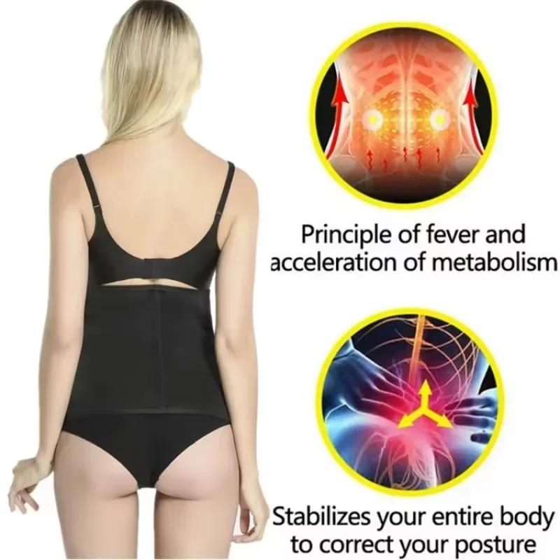 Women Men Hot Neoprene Slimming Trimmer Hook Belt Sauna Sweat Body Shaper Corset Fitness Double Tummy ControlStrap Weight Loss