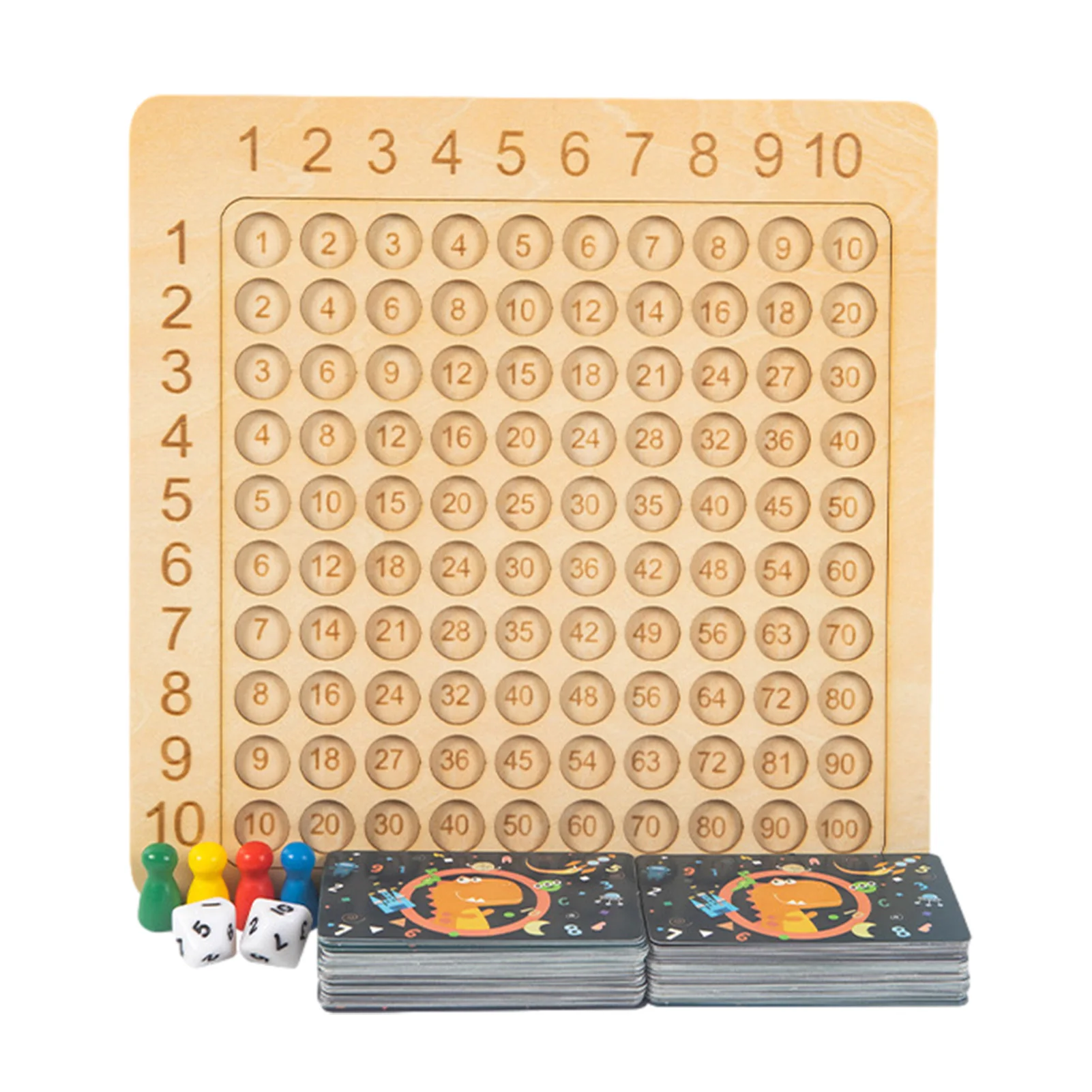 Wooden Montessori Multiplication Board Game Top Montessori Math Wooden