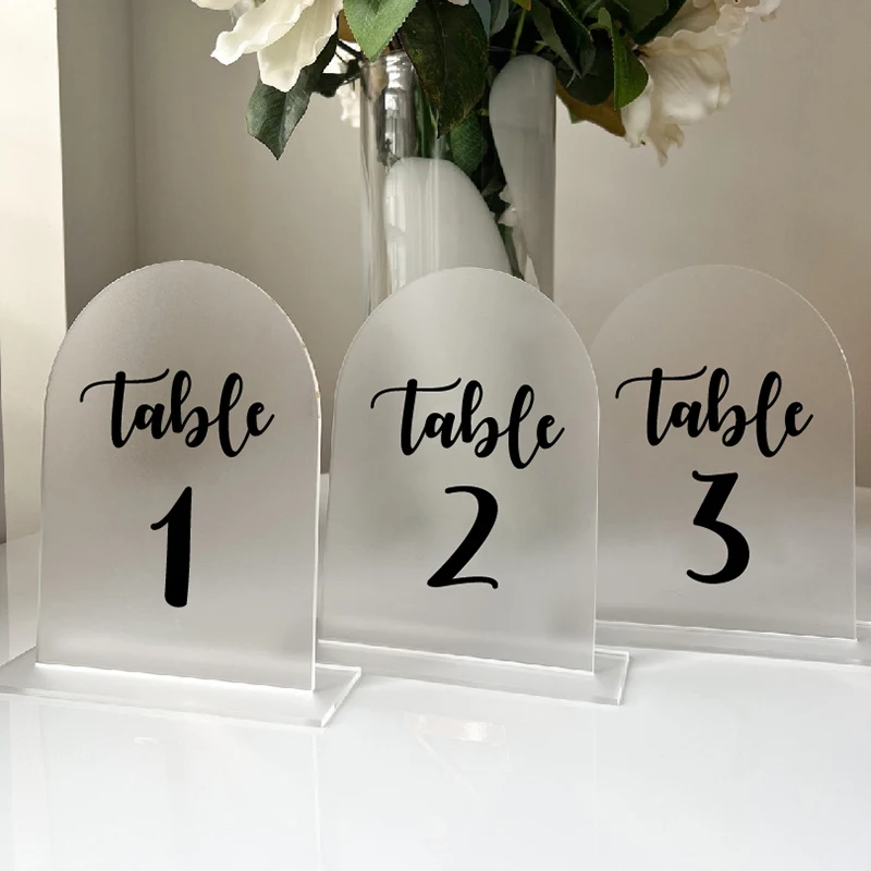 Wedding Party Table Number Decals Removable Waterproof Table Vinyl Sticker Decal for Wedding Glass & Bottle &Board Decoration vinyl stickers self adhesive stickers