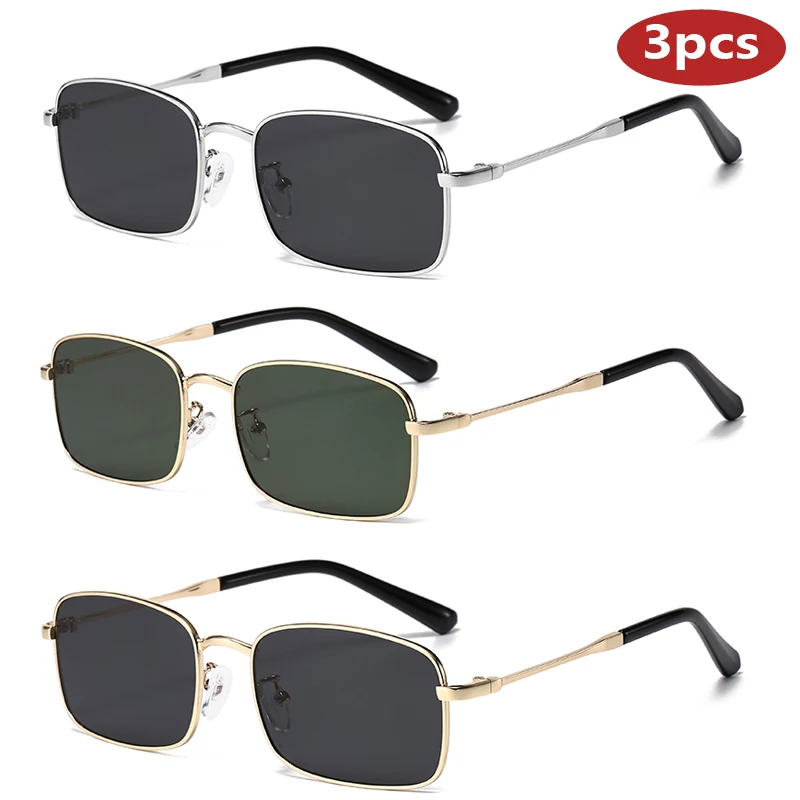 1/3 stücke Klassische Quadratische Metall Sonnenbrille Mode Männer Sonnenbrille Frauen Outdoor Sport UV Beständig Brillen Luxus Design UV400 ﻿