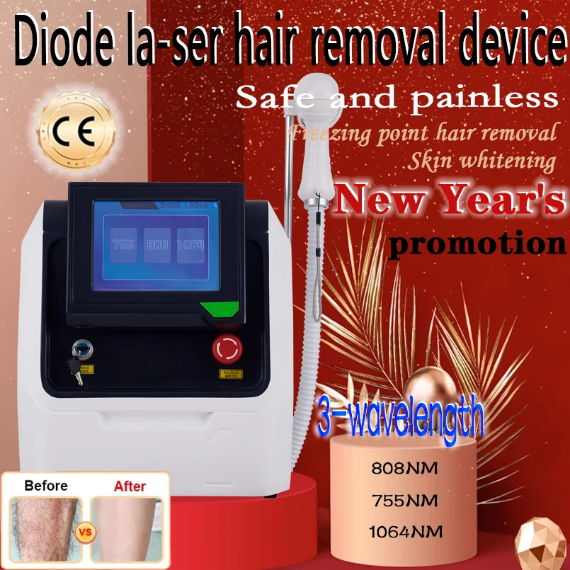 

Eve Sale Ice Hair Removal Machine For Salon With 808 nm Diode Laser Machin 3 Wavelength Whole Body Hair Removal Health Beauty