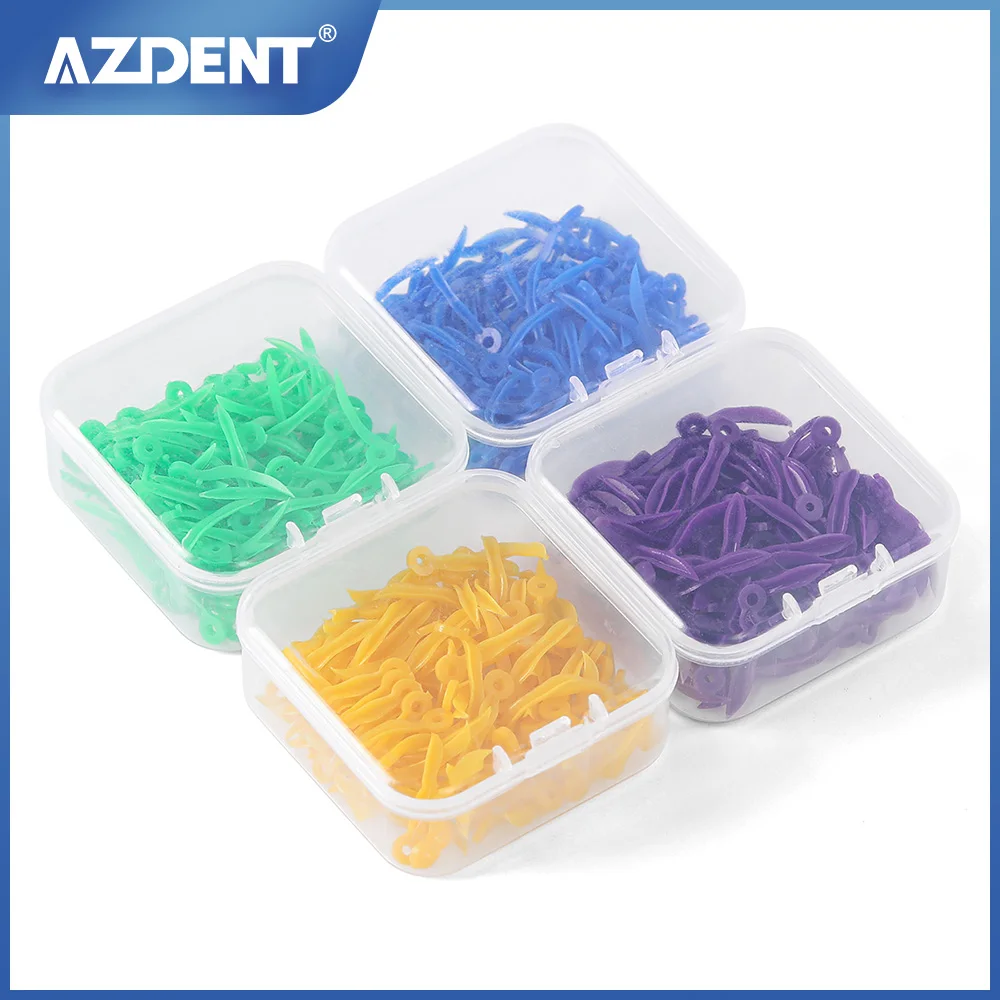 

AZDENT 100pcs/Box Dental Wedges Tooth Gap Wedge with Holes Size Large Medium Extra small Small Dentistry Disposable