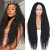 Deep Wave Lace Front Wig Kinky Curly Synthetic Wigs 13x4X1 Cosplay Party High Temperature Synthetic Wig