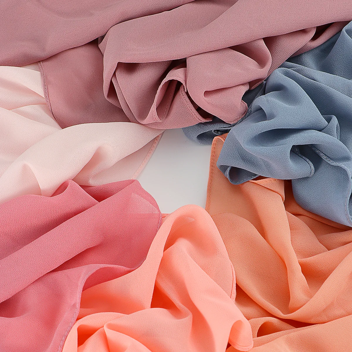 Ramadan Muslim Chiffon Hijabs Woman Plain Color Headscarf Long Shawl Scarf Women Jersey Hijabs Ladies Islam Voile Hijab muslim headwear head scarf hijab headscarf shawl scarf female head wraps