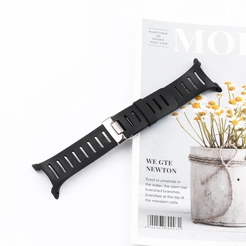 Men's rubber watch strap accessories for SUUNTO T1 T1C T3 T3C T3D T4C T4D Outdoor Sports waterproof watch band Women buckle