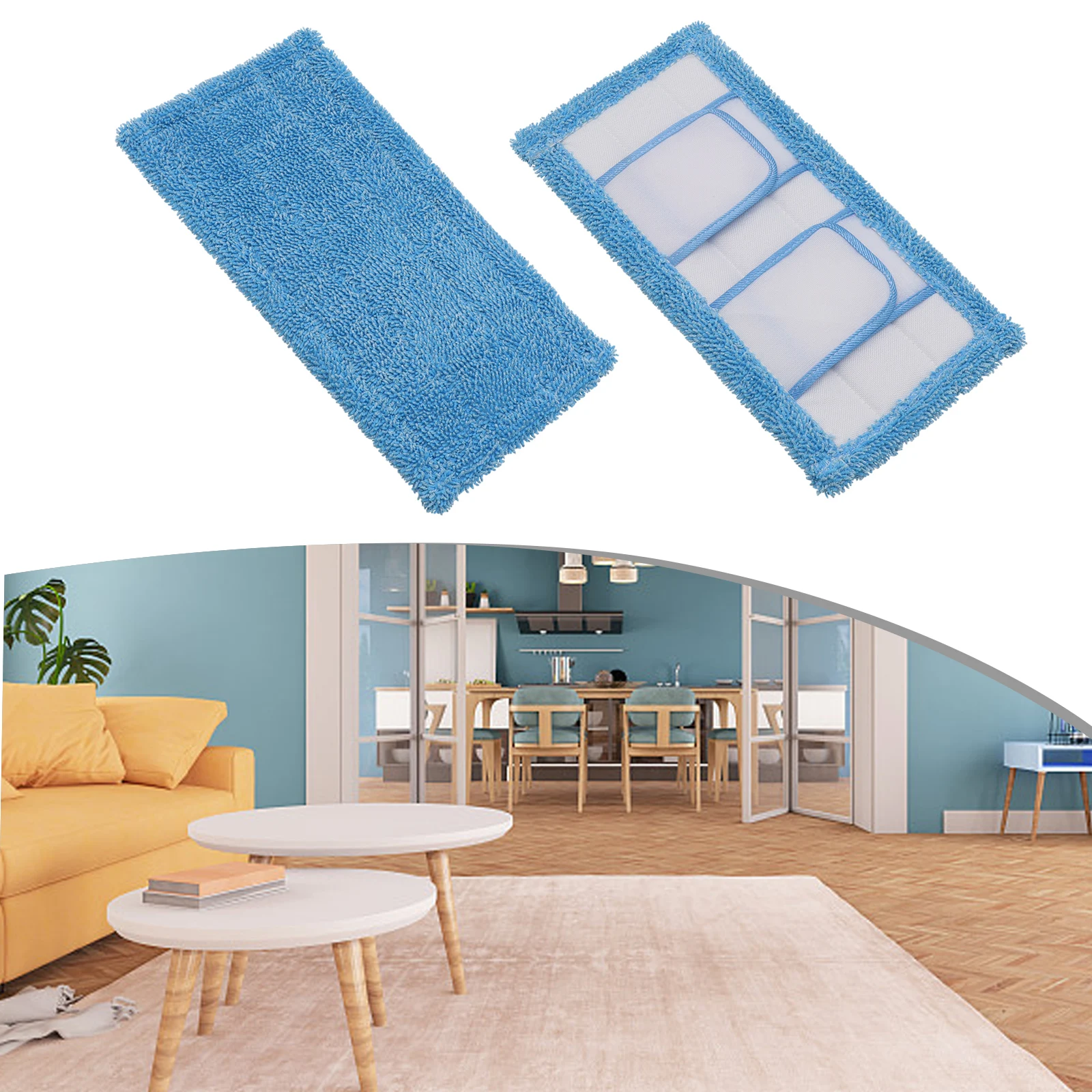 

Microfiber Floor Mop Double-Acting Mop For Swiffer Sweeper Mop Spin Mop Cloth Microfiber Self Wring-Pads Washing Home-Rags