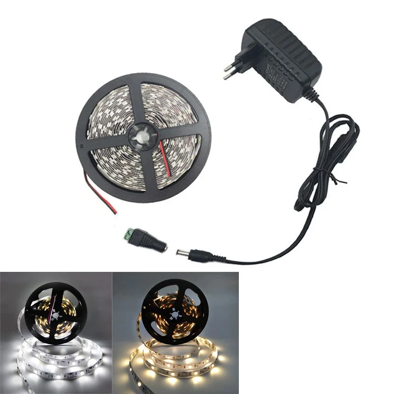 

LED Strip Lights 300Leds White Warm white 60LEDs/m Single Color Lamp Tape Diod DC12V 5050 2835 SMD Flexible Ribbon Led Light