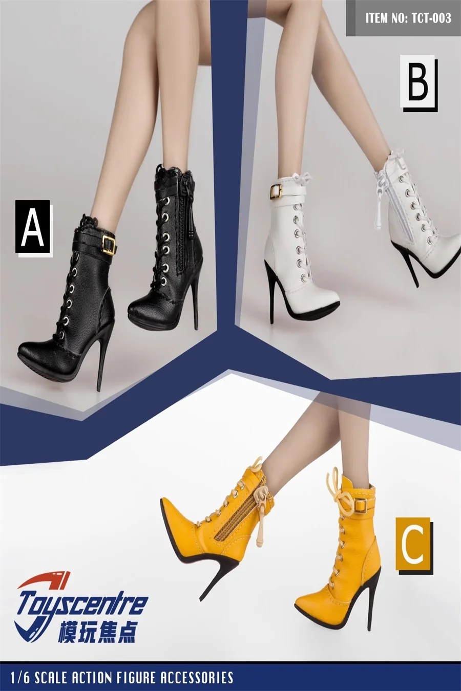

Toyscentre TCT-003 1/6 Female ABS Strapping Stiletto Midtube High-heeled Model Fit 12'' Action Figure Body In Stock