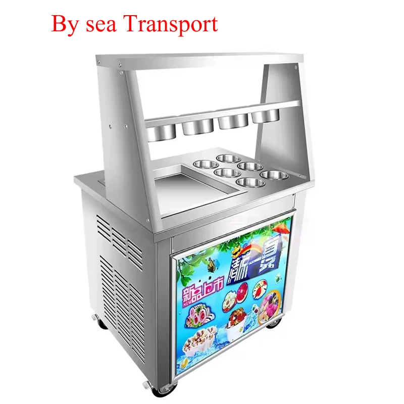 ماكينة آيس كريم مقلية مزدوجة أوتوماتيكية