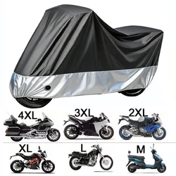 Motorcycle Waterproof Outdoor Rain Cover and UV Protector - 2XL  2101 - 2200mm (Silvery Black)