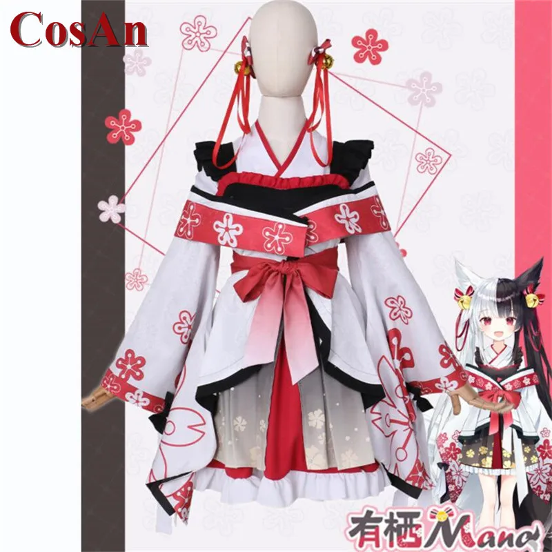 

CosAn Anime VTuber Alice Mana Cosplay Costume Sweet Lovely Uniform Dress Female Activity Party Role Play Clothing