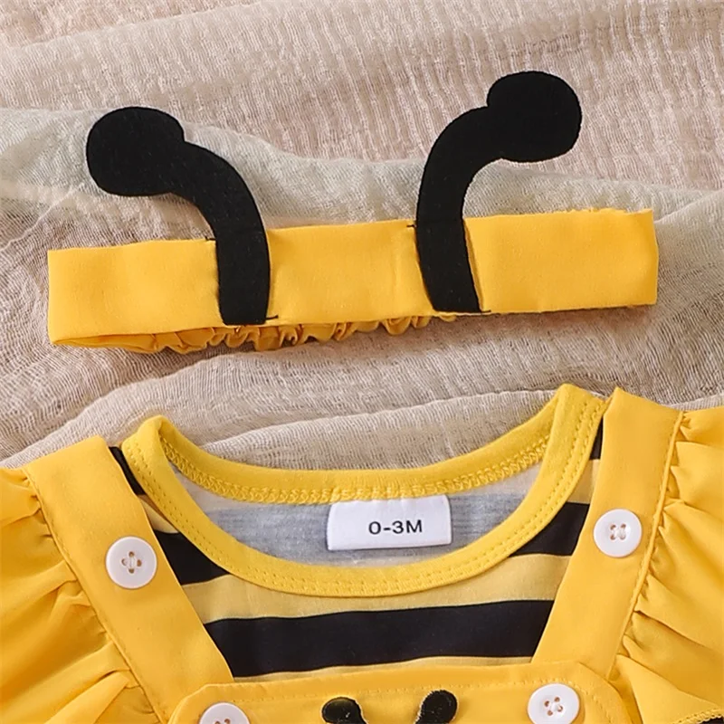 First Halloween Baby Girl Outfit Long Sleeve Romper Ladybug Suspender Skirt Dress Cute Baby Girl Fall Winter Clothes 4