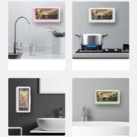 Bathroom Waterproof Phone Holder Home Wall Phone Case Stand Box Self-adhesive Touch Screen Phone Bracket Shower Sealing Storage 6