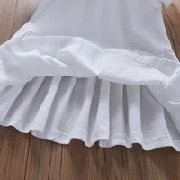 Robe d'été en coton à col jaune pour petites filles de 2 à 6 ans, vêtements mignons et décontractés pour enfants 6