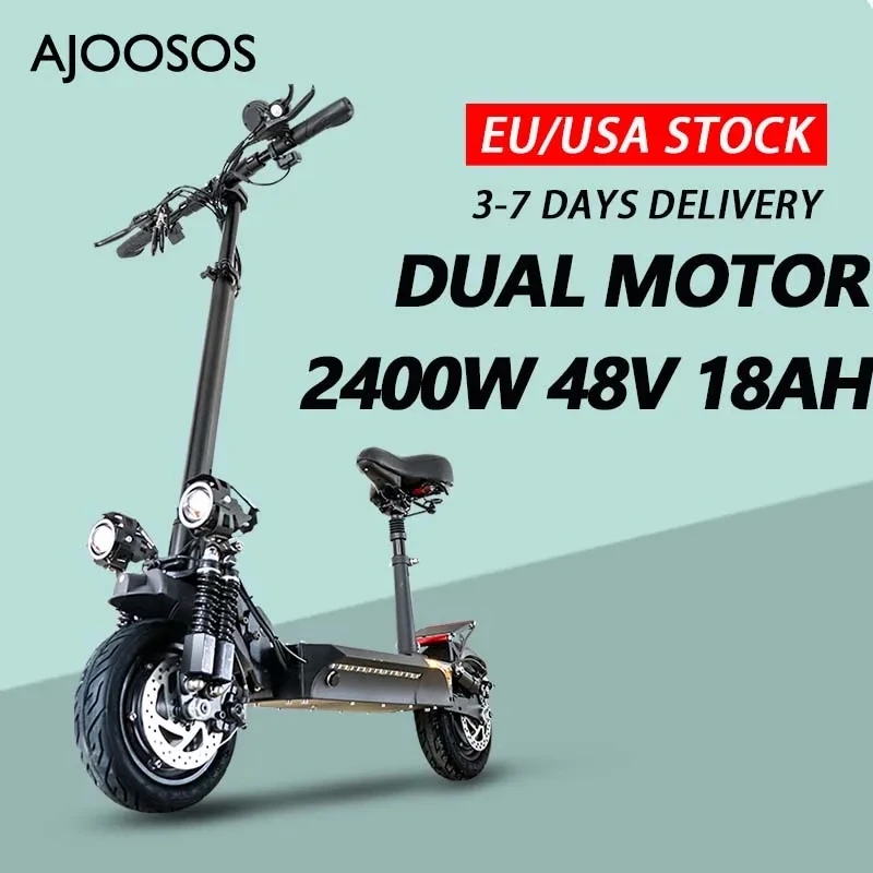 Electric Scooty 170 Mileage Dual Motor 2400W 48V Electric Scooter