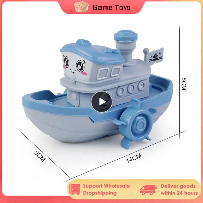 

Baby Bath Toys Cute Cartoon Ship Boat Clockwork Toy Wind Up Toy Kids Water Toys Swimming Beach Game for Children Gifts Boys Toys