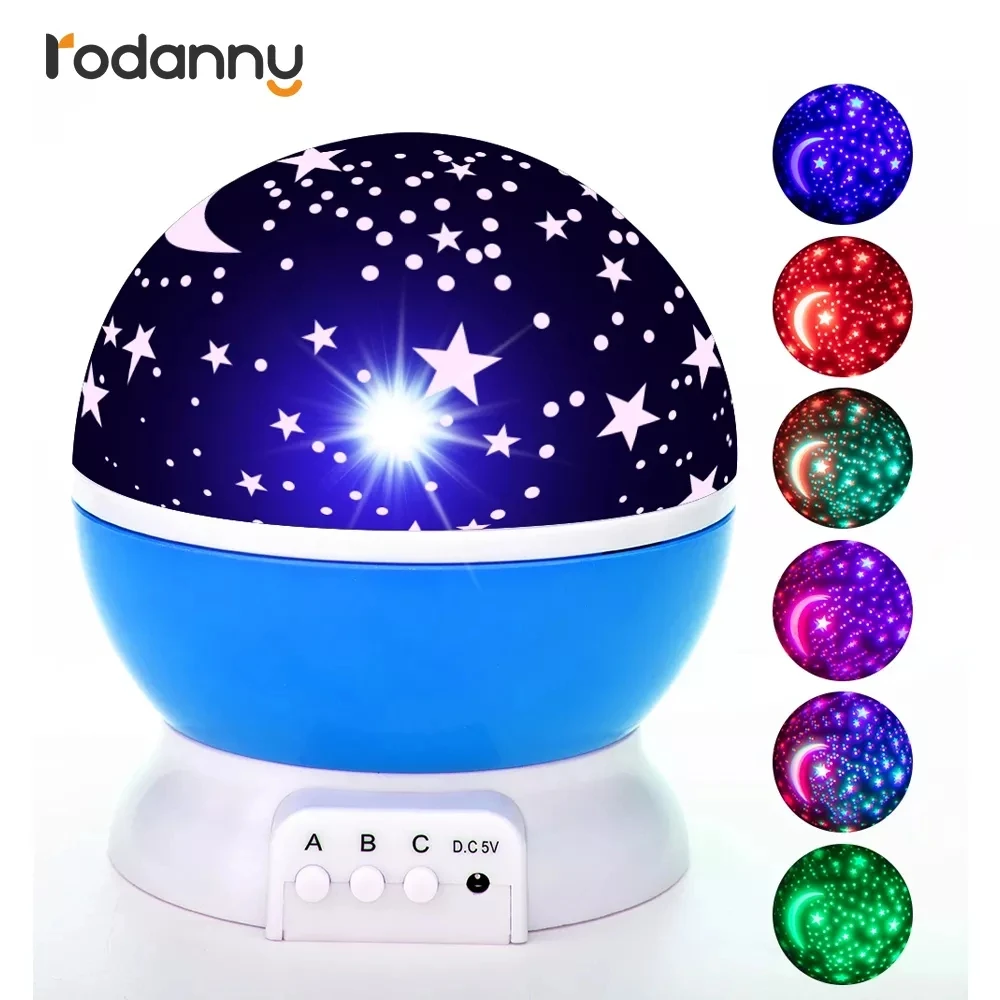 

Rodanny Galaxy Projector Lamp Star Night light Children Gift Bedroom LED Starry Lights Moon Projector Table Lamp for Kids
