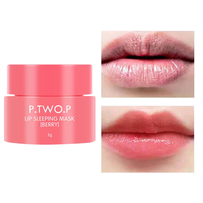 PTWOP Lip Sleep Mask Moisturizing Nourish Repair Hydrated Fade Lip Lines Anti-cracking Day And Night  Maintenance Lip Balm Care