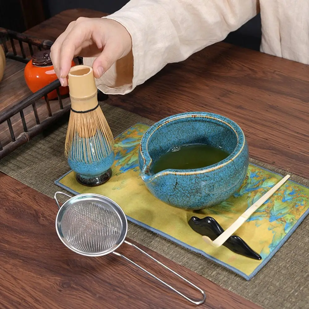 Traditional Ceramic Tea Matcha Bowl Durable Handmade Green Tea Maker Cup for Japanese Matcha Preparation Kitchen Supplies